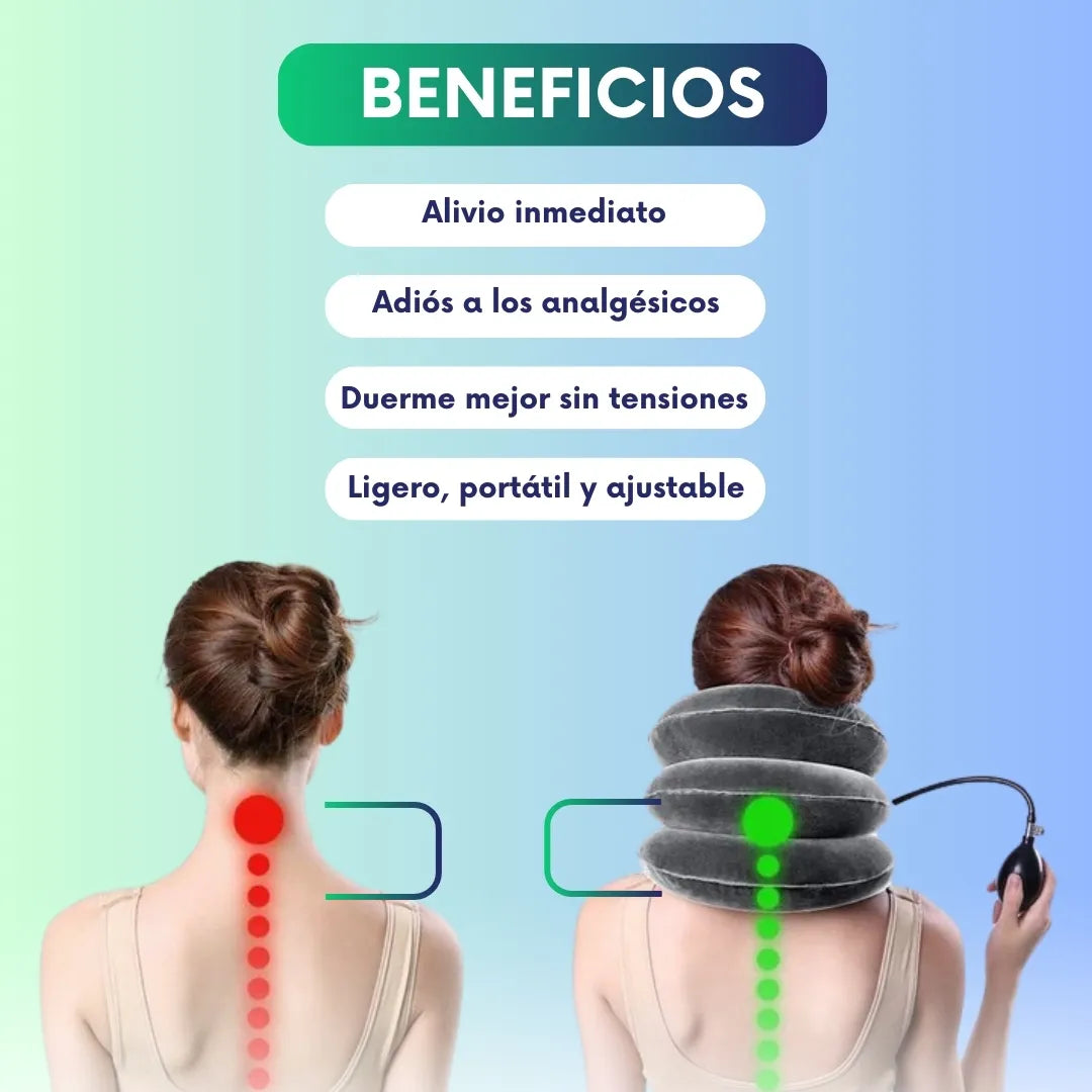 Almohada inflable truena cuellos - alivia cervical